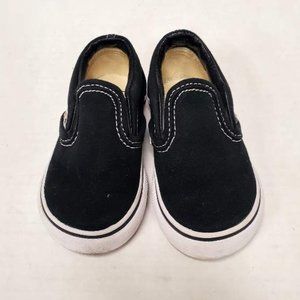 Vans Toddler Slip-On Shoes, Black, Size 4